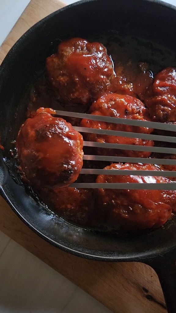 Easy Gluten Free BBQ Skillet Hamburger Steak Recipe.