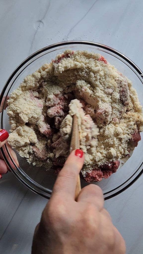 Easy Gluten Free BBQ Skillet Hamburger Steak Recipe being made.