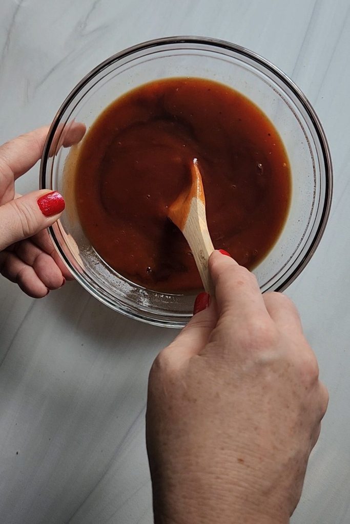 Sauce for Easy Gluten Free BBQ Skillet Hamburger Steak Recipe.