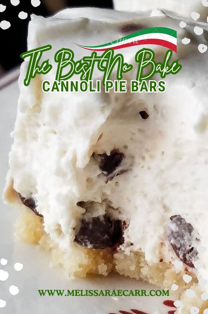 The best no bake cannoli pie bars.