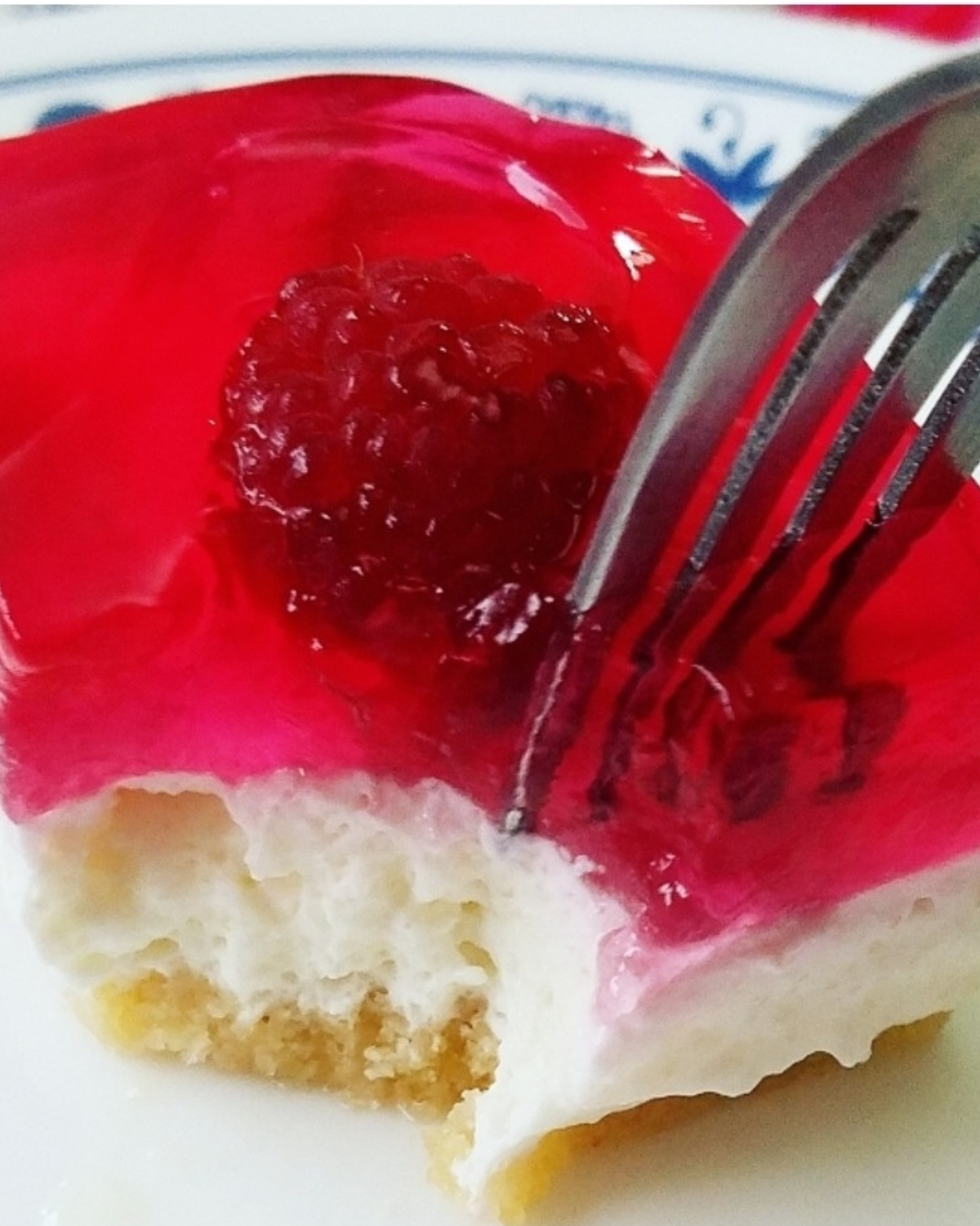 Gluten free keto raspberry no pretzel salad.