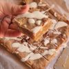 Gluten free white chocolate cranberry blondies.