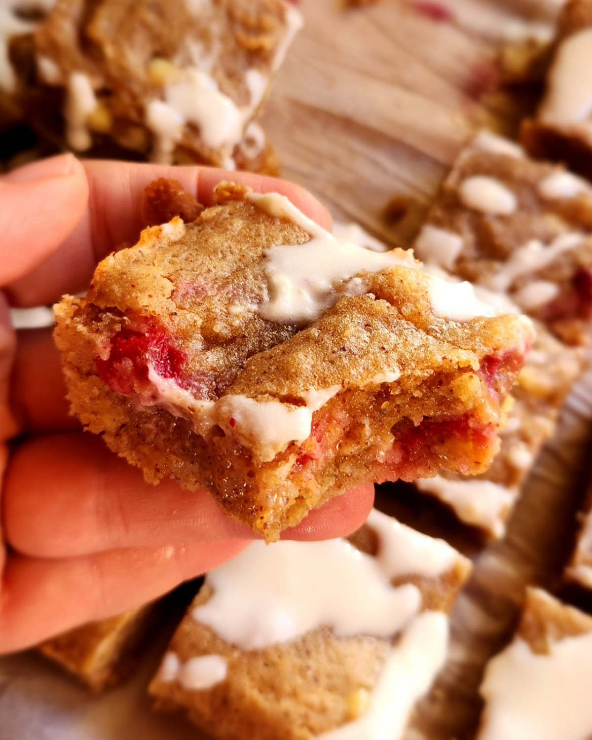 Gluten Free Keto White Chocolate Cranberry Blondies