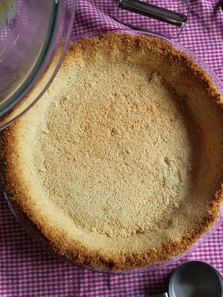 par baked pie crust.
