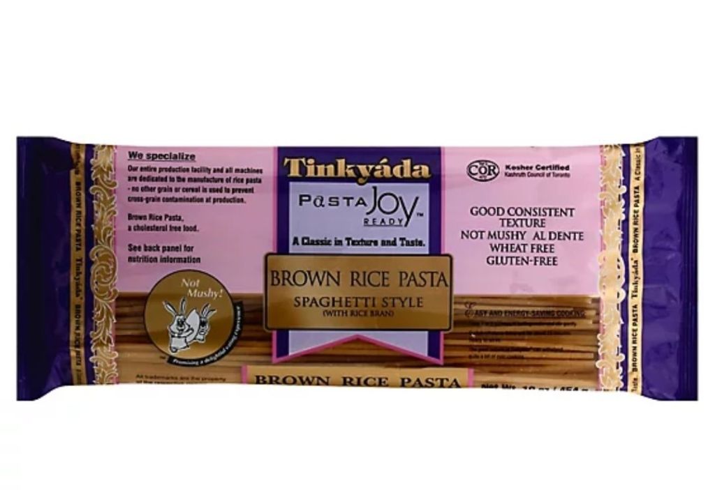 Tinkyada brown rice pasta spaghetti.