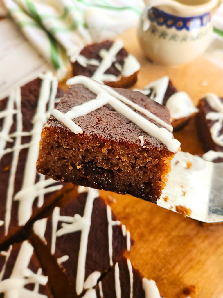 A slice of easy gluten free irish spice cake