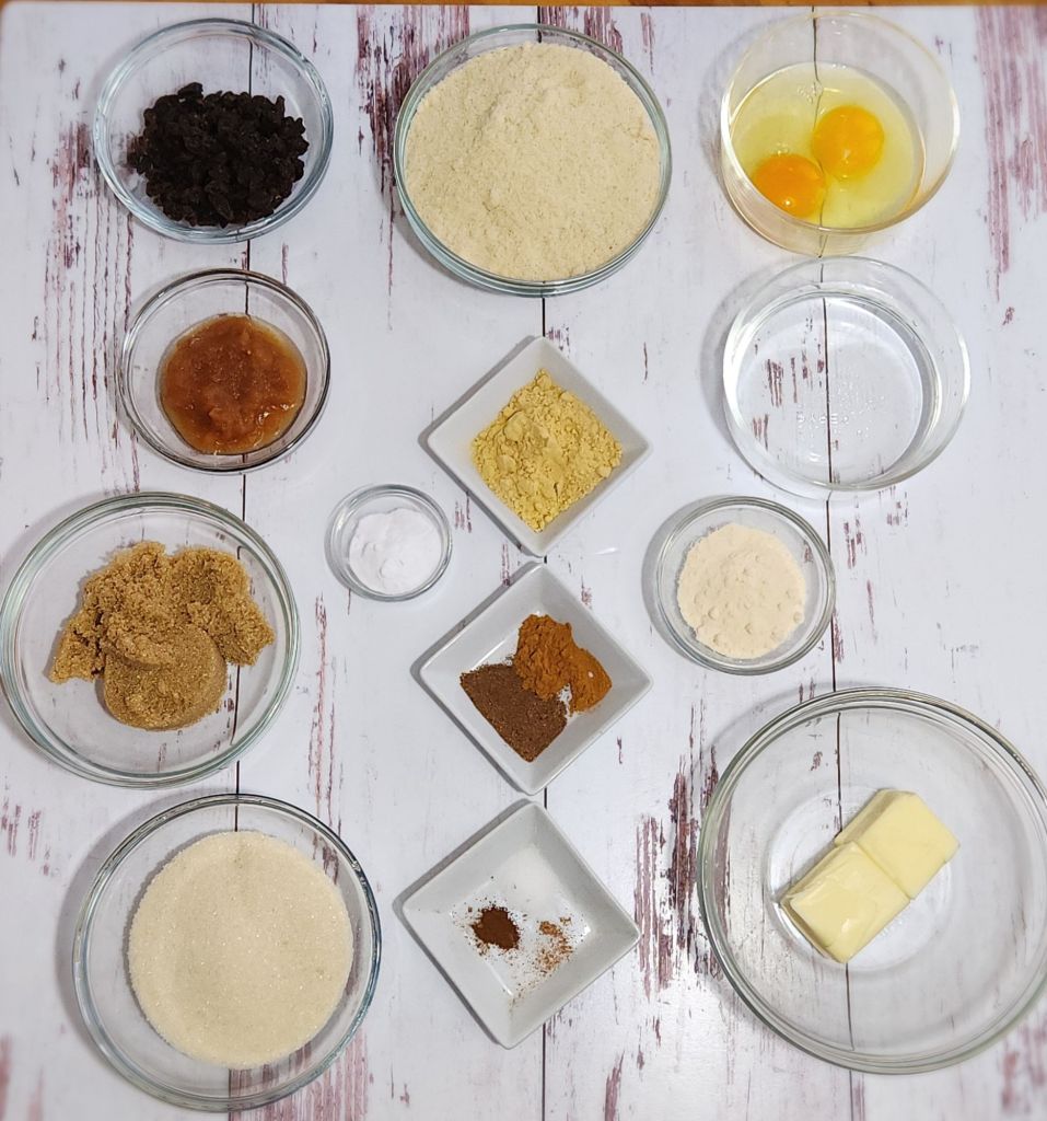 InnGredients needed to make a gluten , free irish spice cake