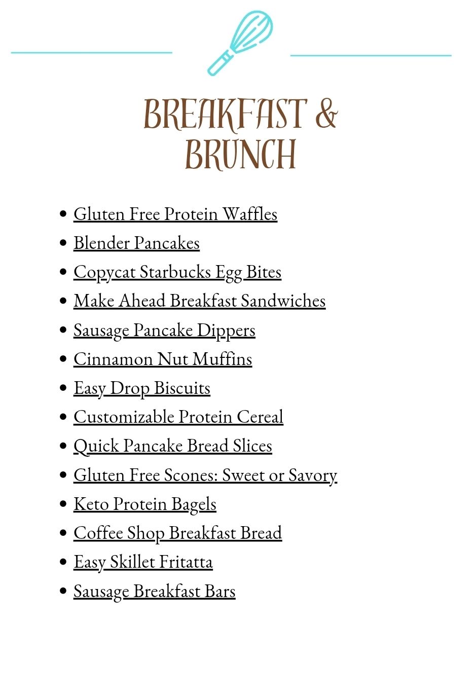 breakfast and brunch title page